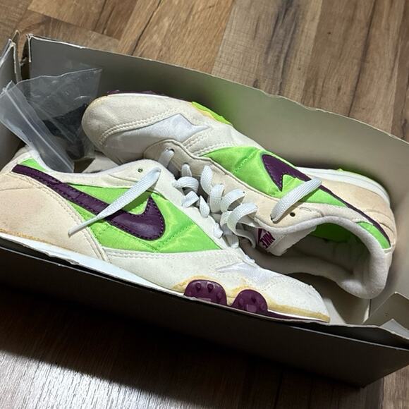 90s Nike Zoom V White Electric Green Red Plum Track Spikes main image 7